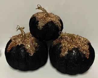 Glitter Pumpkin Decor Set