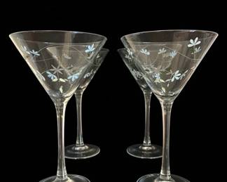 Set of Princess House Heritage Martini Glasses