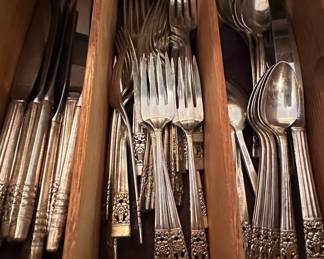 International Silver Spring Blossom Sterling Silver Flatware Set