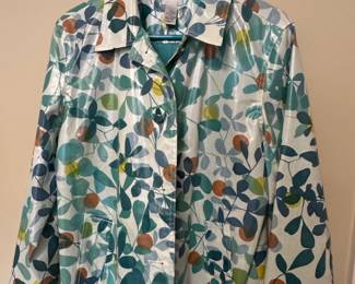 Chicos Womens Floral Print Jacket