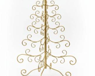 Gold Tone Metal Ornament Tree Stand