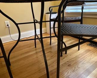 Glass Top Table with Four Chairs second image