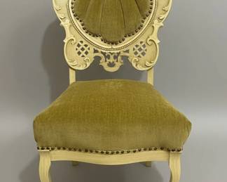 Victorian Style Carved Medallion Back Chair