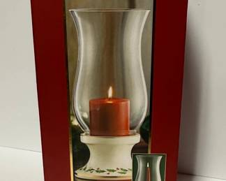 Lenox Holiday Hurricane with Pillar Candle