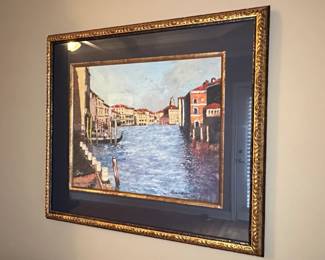 Framed Venetian Canal Scene
