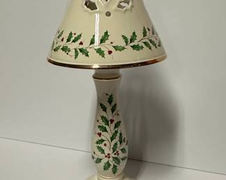 Lenox Holiday Dimension Collection Candle Lamp with Shade