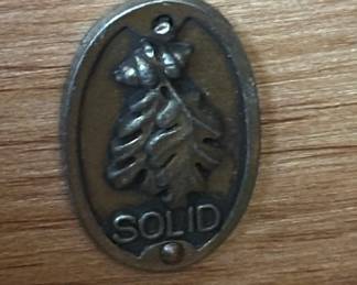 Solid Oak China Cabinet with Drawers third image