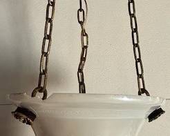 Steuben? hanging acid cut milk glass pendant.  https://modestlambestatesales.hibid.com/