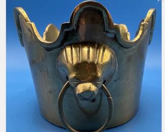 MCM Brass ashtray. https://modestlambestatesales.hibid.com/