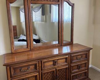 Traditional Dresser with Mirror