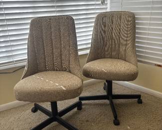 2 Rolling Dining Chairs