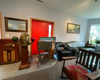 Collector’s Estate Sale featuring nautical antiques, vintage furniture, curio cabinets, library bookcases, restored cast iron cookware, antique telephones, men’s suits, garage items, eclectic home décor, and unique yard art.