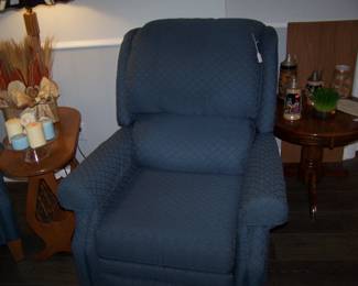 ONE OF THE BLUE RECLINERS