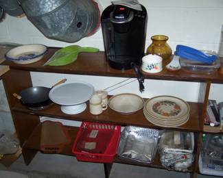 CAKE PEDESTAL, PLATES & MISC.