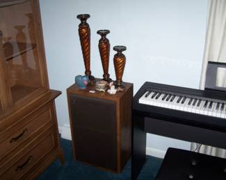 ONE OF FOUR PAISLEY SPEAKERS & CANDLEHOLDERS