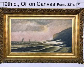 Nice Frame Seascape Oil
