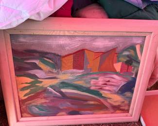 Framed painting