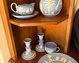 vintage Wedgwood blue Jasperware pieces