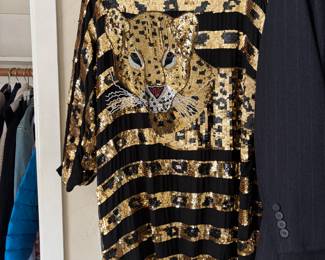 Leopard sequin dress