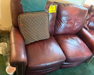leather reclining loveseat