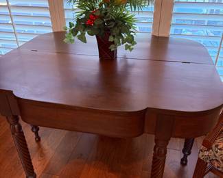 Mahogany table extended