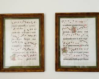 23”x 29” Antique chant Latin sheet music