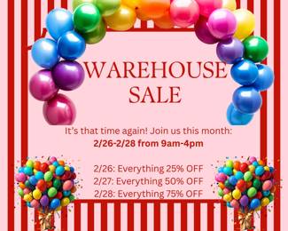 Feb warehouse sale
