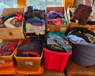 We have 100s and 100s of pieces of clothing at our sale. Mostly only $1 or 2$ each.