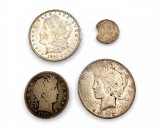 37 1915BarberHalf1921Morgan1922Peace1935DSilverCoins