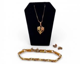 12 14KNecklace10KBlackHillsGoldJewelrySet1293g
