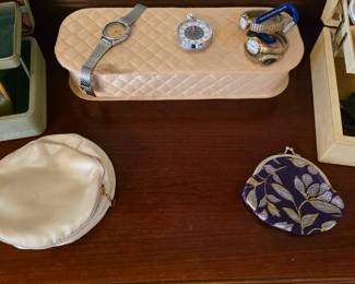 Vintage clutches, jewelry 
