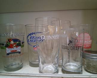 Branded beer glasses