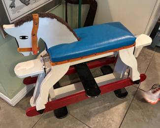 Great vintage handmade childs rocking horse