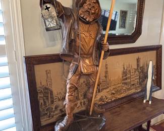 Handcarved German? Italian ? light fixture 