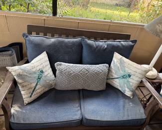 Solid wood love seat