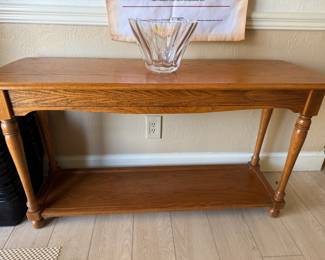 Solid wood entry table