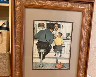 Framed Norman Rockwell Saturday Evening Post cover, "The Runaway"
