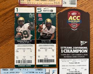 Vintage sporting events ticket stubs