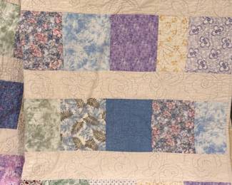 234 HandmadeQuiltwithYellowPaisleyBacking