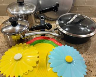 45 VintageCopperRevereWareSaucePansCalphalonTramontinaSkillet