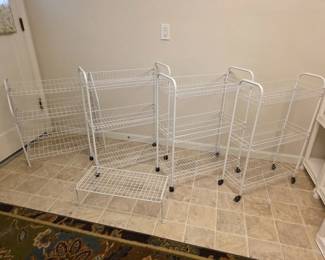 226 5WhiteMetalWireShelvingUnits