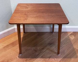 52 SwedishMidCenturyModernTeakSquareSideTable