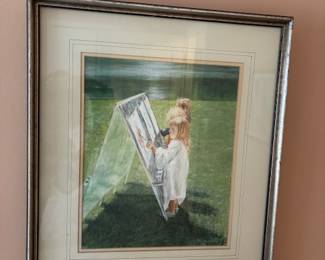 Little Girl Painting Artwork