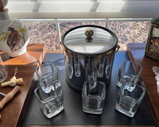 Ice Bucket, Jack Daniels Glasses