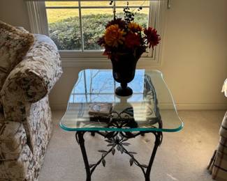 Glass/Metal End Table