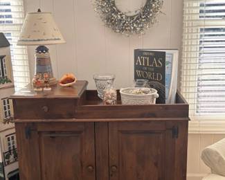 Antique Dry Sink, Lamp, Decor