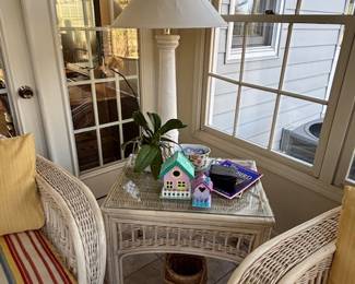 Cane Table, Decor, Floor Lamp