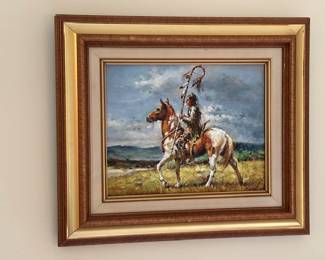 Indian Warrior Oil Painting