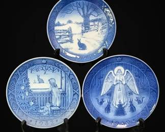Rabbits Royal Copenhagen Winter Plates