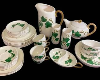 California Ivy Poppytrail Dish Set, Hand Painted